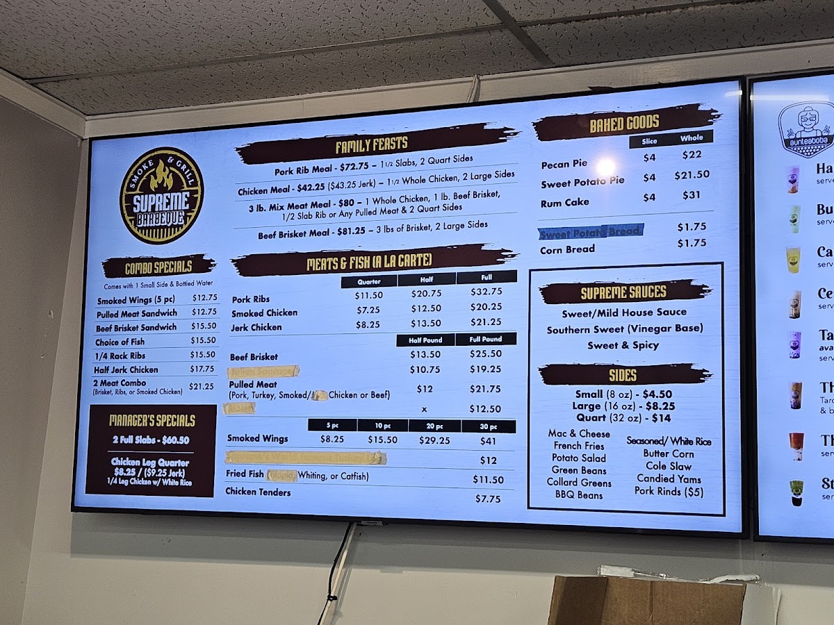 Menu - Supreme Barbeque | Aunteaboba photo 2