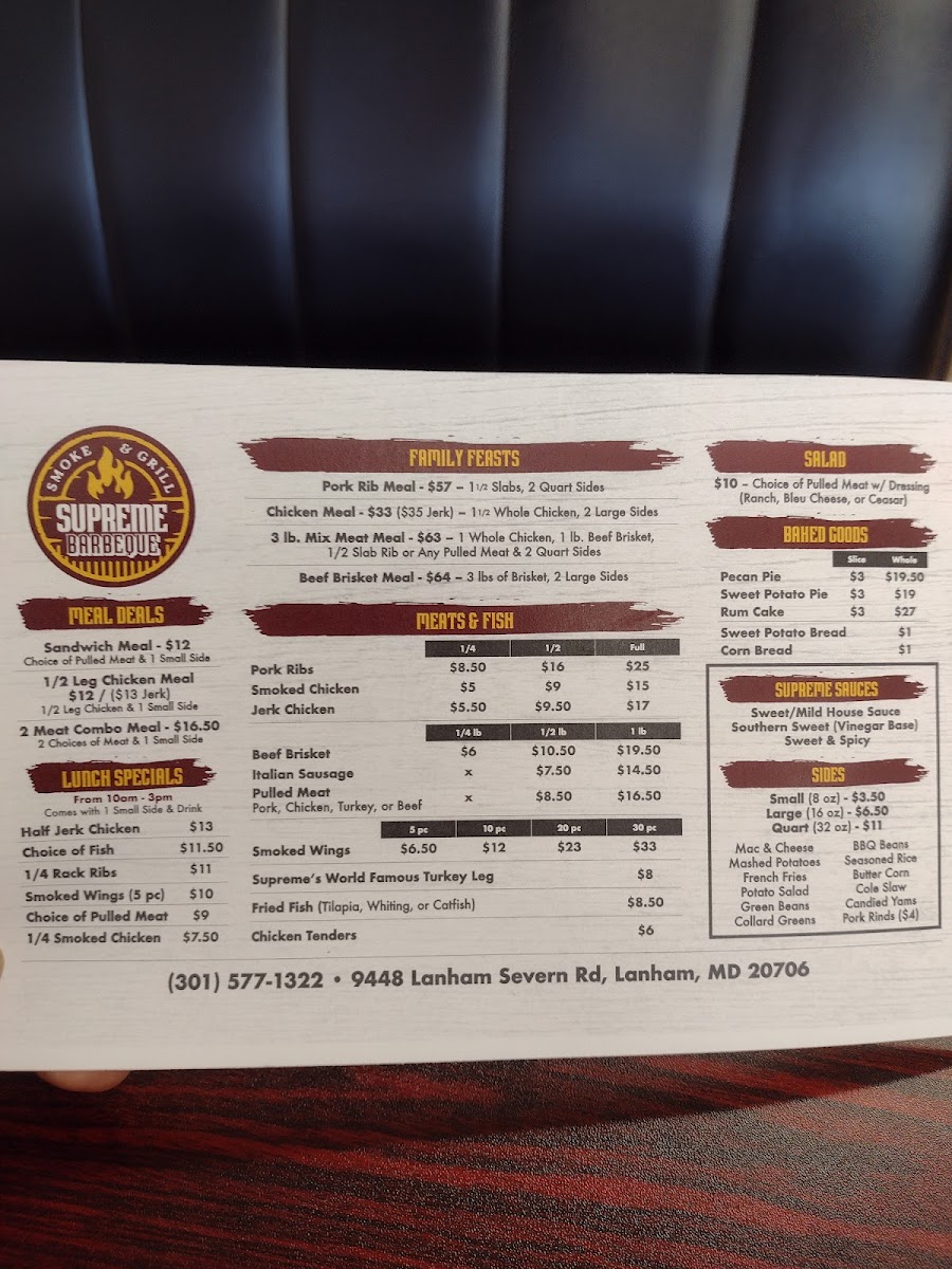 Menu - Supreme Barbeque | Aunteaboba photo 5